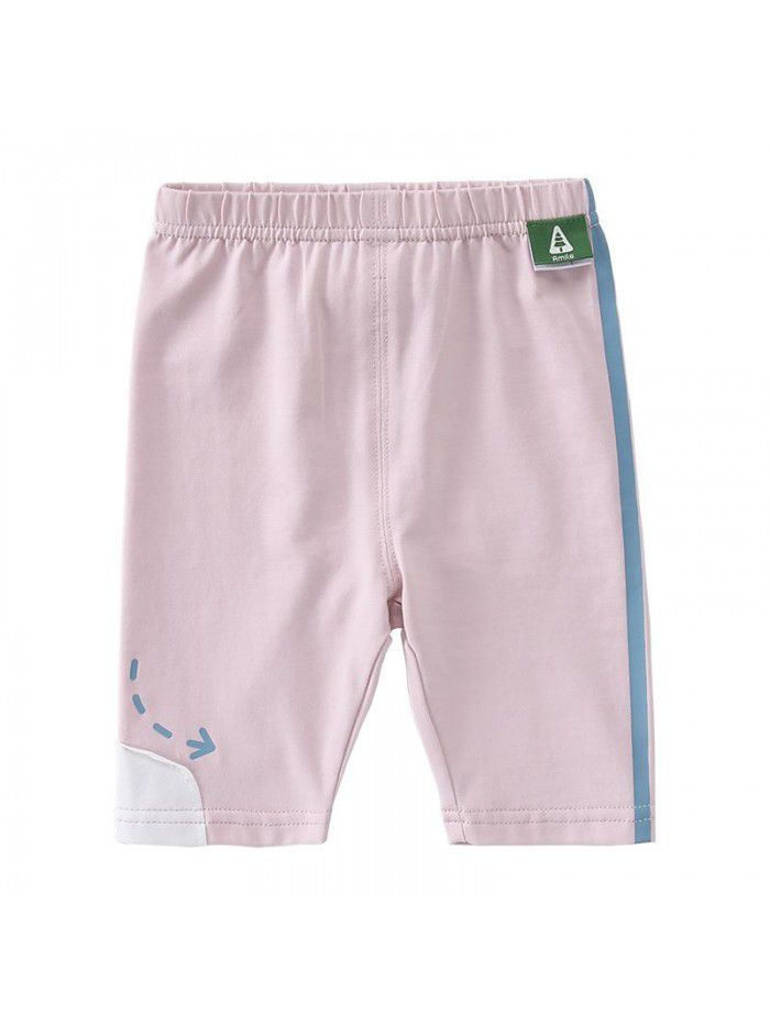 Amila Amila children's pants summer baby wear leggings baby loose thin Capris 