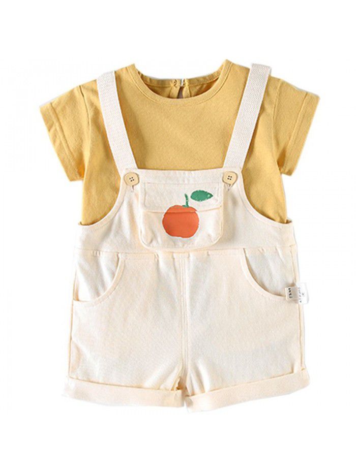 Amila girls' summer suit  new children's leisure summer wear 2-year-old girl's two-piece set 1 