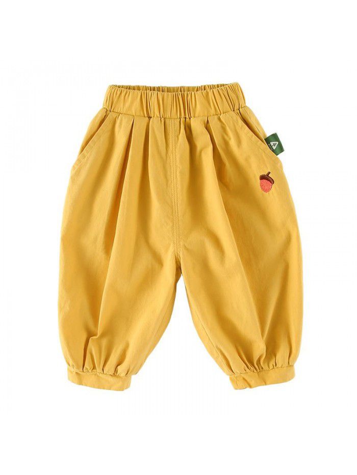 Amila children's casual pants summer thin children's breathable mosquito repellent pants baby Leggings 