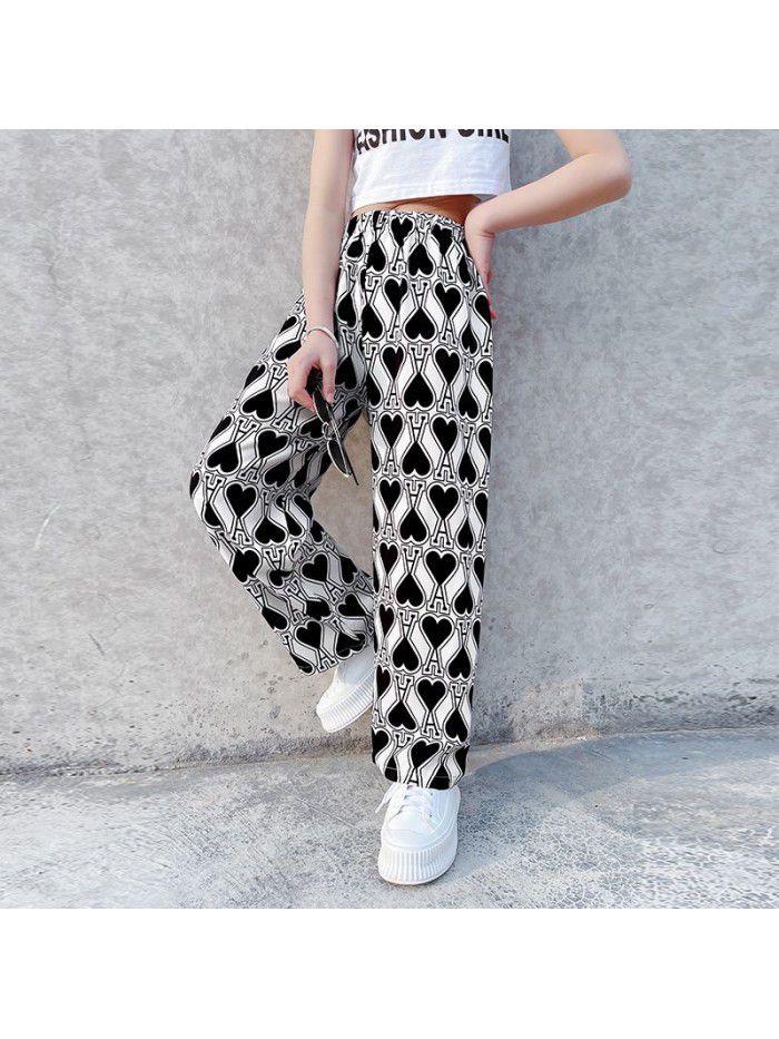 Girls' wide leg pants summer thin  new summer wear middle school children's pants summer children's pants 