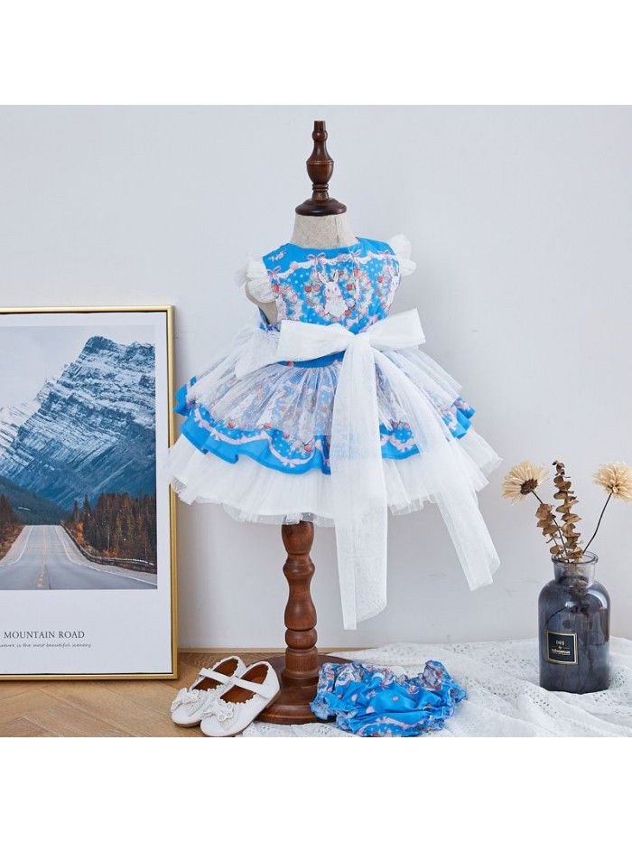[factory]  summer new Spanish children's Princess Dress court style girl's Lolita Dress Girl's dress 