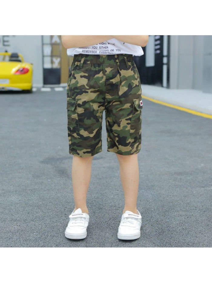 Boys' camouflage pants  cotton children's wear summer new men's wear Capris casual pants wholesale 