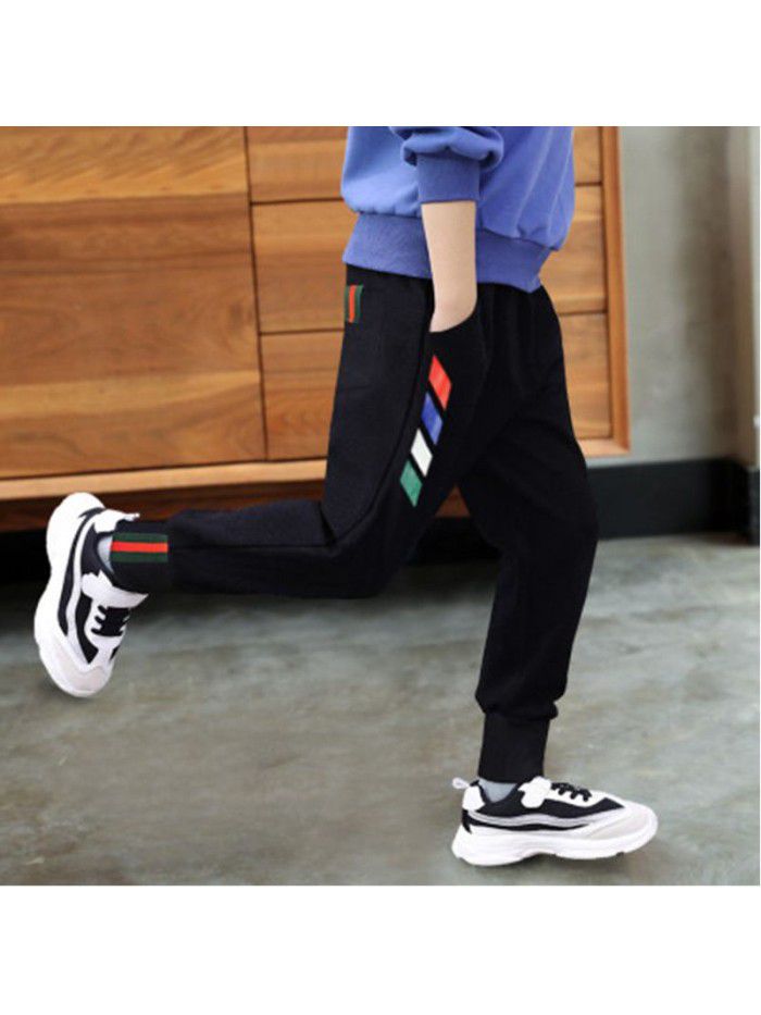 Boys' pants  spring and autumn new casual pants Korean chaopai Zhongda children's sports pants factory wholesale 