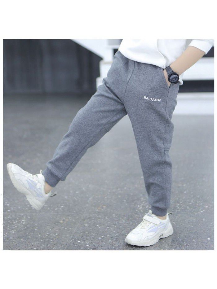Boys' pants  spring and autumn new boys' sports pants Korean CUHK children's casual pants streamline cotton pants 