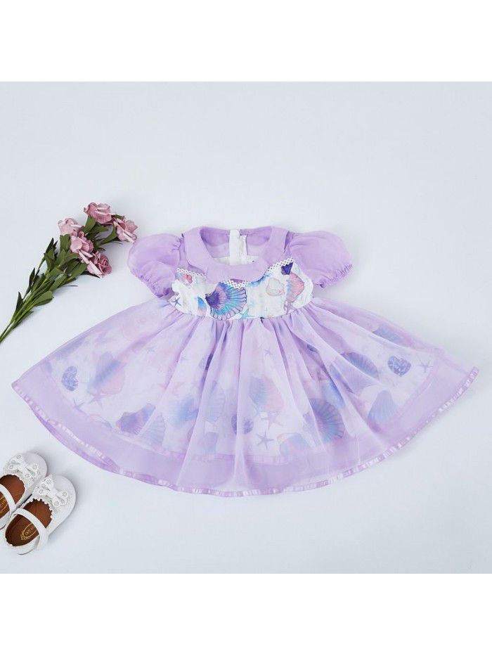 Spanish Lolita skirt foreign style pompous gauze skirt summer princess skirt Spanish princess skirt children's dress 