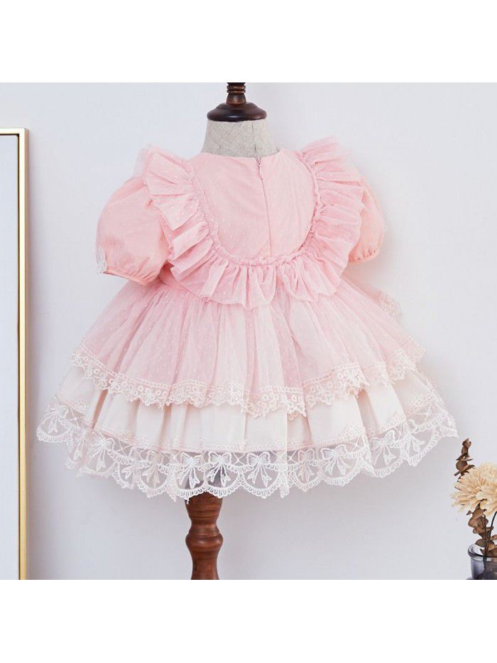 [factory] European and American girl's dress suit Lolita princess skirt Spanish children's dress pompous skirt children's dress processing 