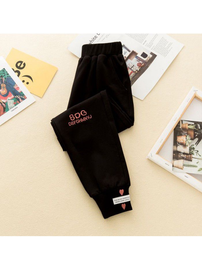 Girls' sports pants autumn pants middle school children's autumn wear children's autumn wear foreign style cotton casual pants 