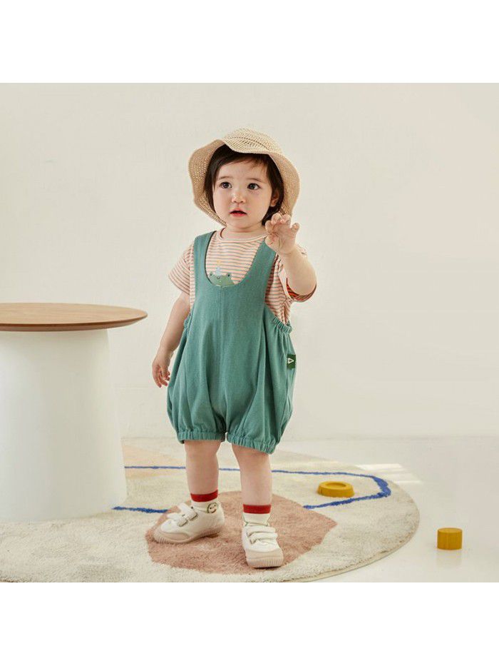 Amila Amila children's and girls' summer suits  new two piece baby's foreign style baby's suspenders 