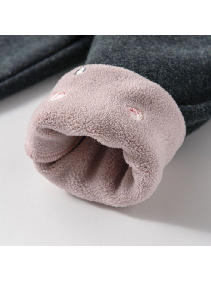 Girls' plush and thickened Leggings  new winter clothes children's winter Pants Girls' warm pants 