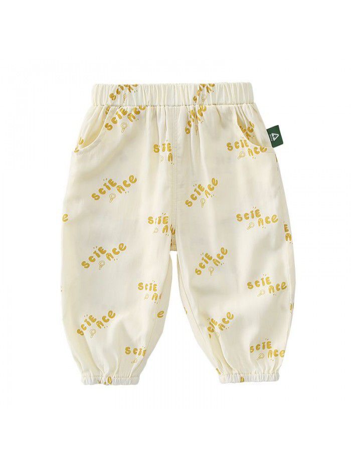 Amila Amila children's wear children's loose sports summer girls' casual pants girls' breathable anti mosquito pants 