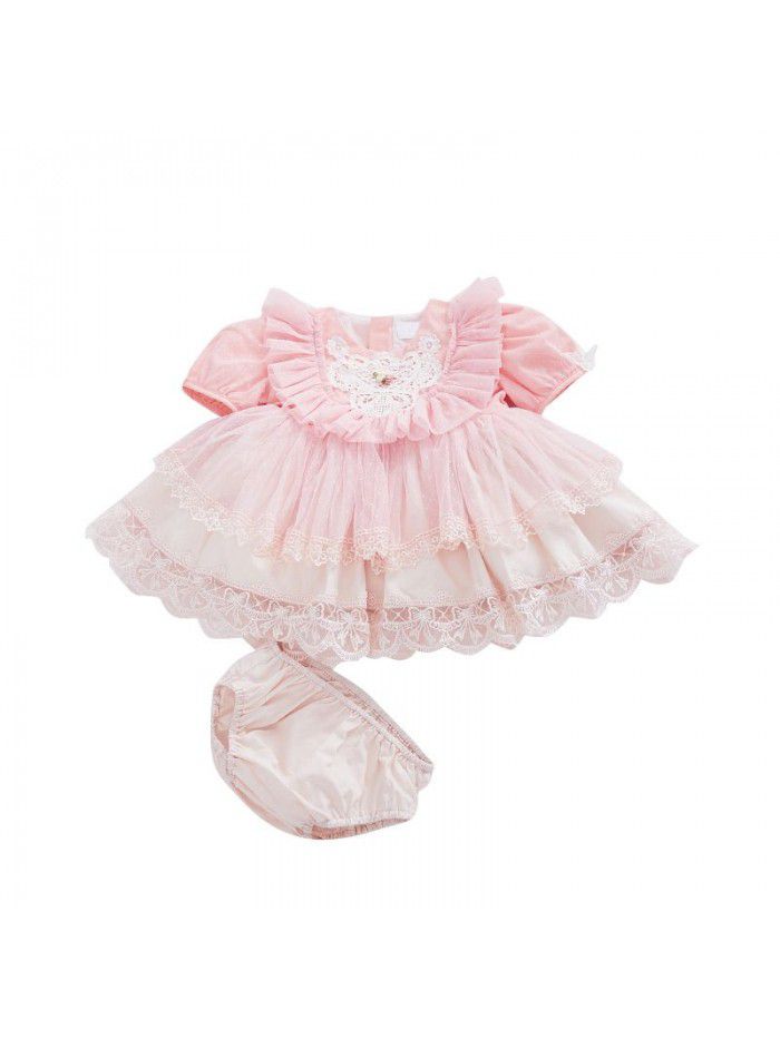 [factory] European and American girl's dress suit Lolita princess skirt Spanish children's dress pompous skirt children's dress processing 