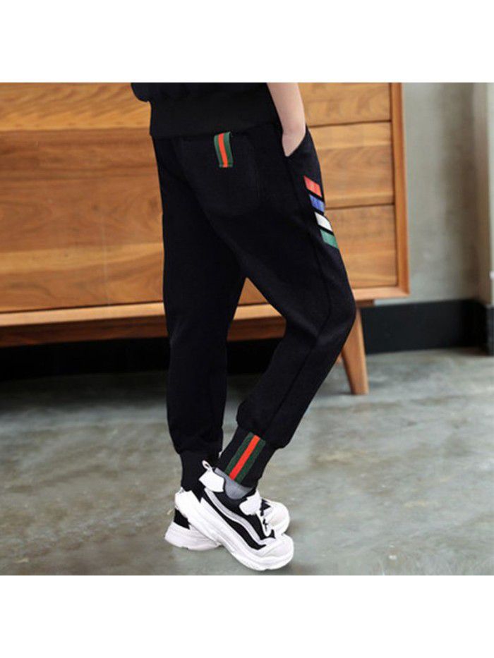 Boys' pants  spring and autumn new casual pants Korean chaopai Zhongda children's sports pants factory wholesale 