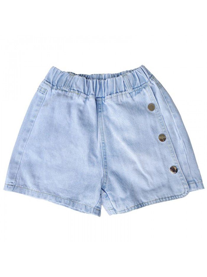 Girls' summer wear  new Korean pants middle school children's summer fashion girl's summer Jeans Shorts 