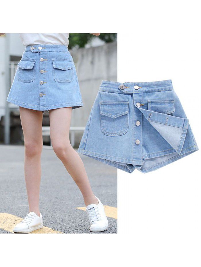 Girl's shorts summer denim skirt in the fashion of girl's skirt 