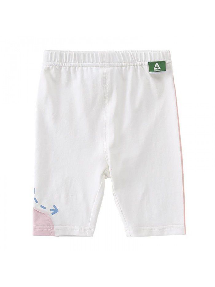 Amila Amila children's pants summer baby wear leggings baby loose thin Capris 
