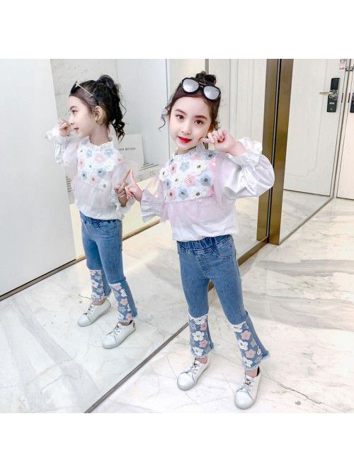 Girls' net red suit spring and autumn Zhongda...