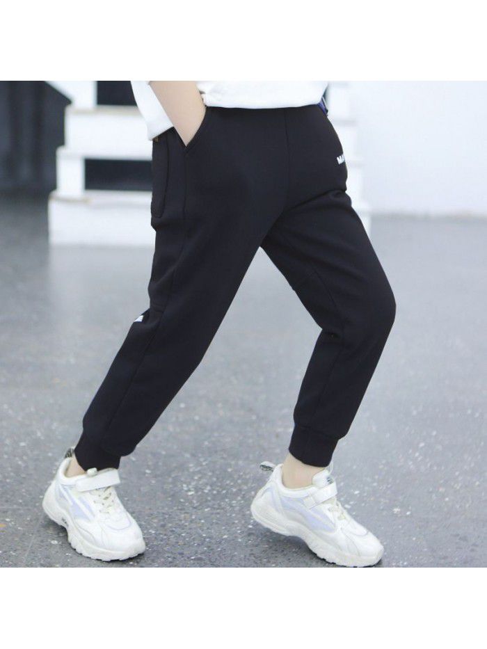 Children's leisure pants anti mosquito pants manufacturers wholesale  spring and autumn children's Pants Boys' sports pants Korean pants 