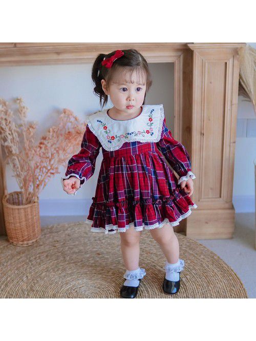  spring new long sleeve girl's dress European...