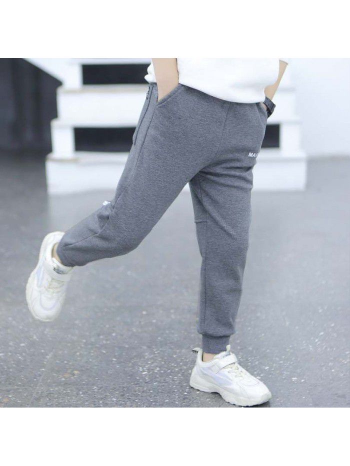Children's leisure pants anti mosquito pants manufacturers wholesale  spring and autumn children's Pants Boys' sports pants Korean pants 