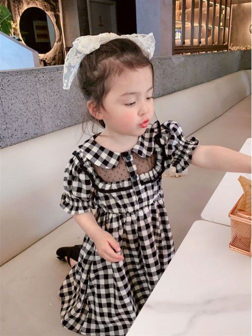 Girls' dress western style Korean version bab...
