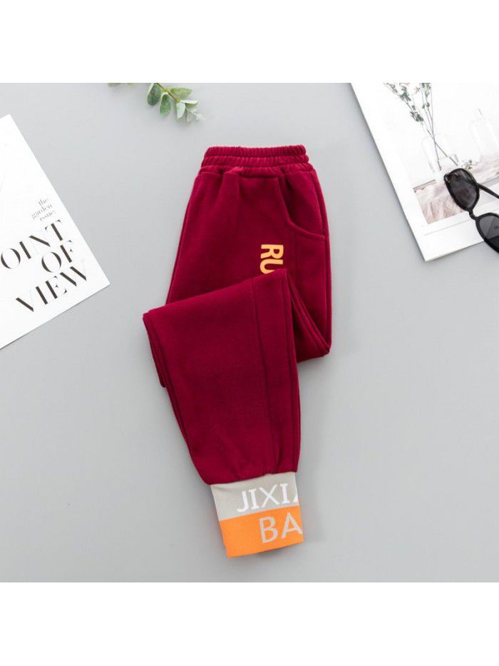 Girls' pants wear spring and autumn  new autumn sports pants 