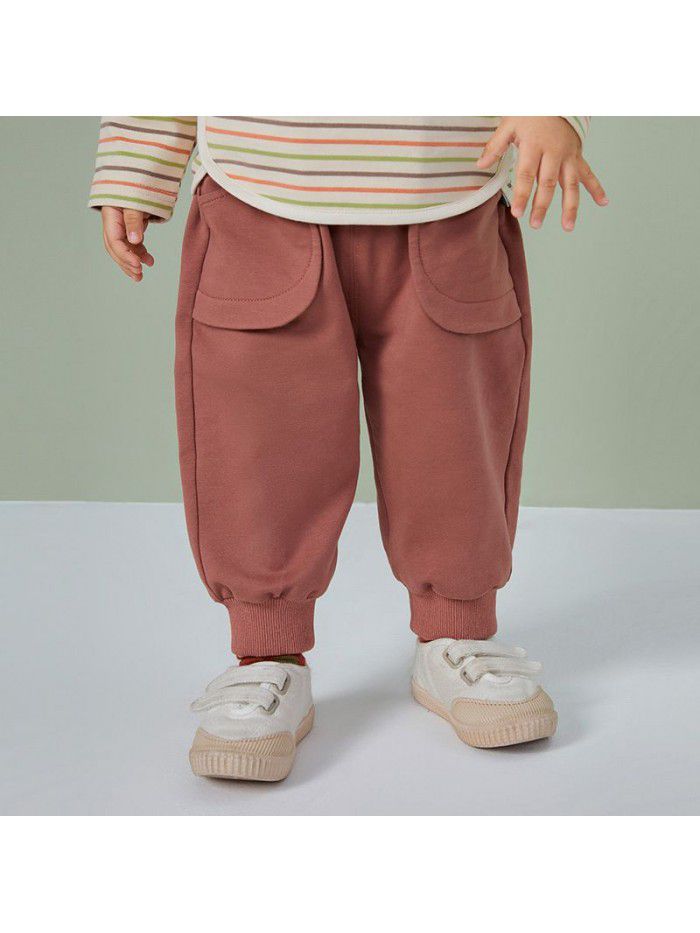 Amila children's casual pants spring and autumn baby sports pants new children's spring clothes 