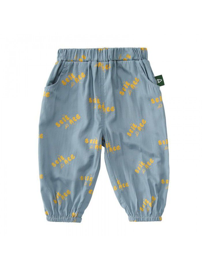 Amila Amila children's wear children's loose sports summer girls' casual pants girls' breathable anti mosquito pants 