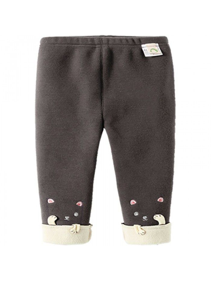Girls' plush and thickened Leggings  new winter clothes children's winter Pants Girls' warm pants 