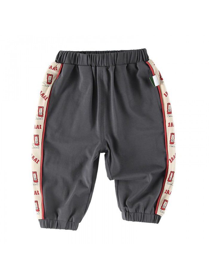 Amila Amila children's clothing baby anti mosquito pants summer thin children's fashion boys' Sports baby pants 