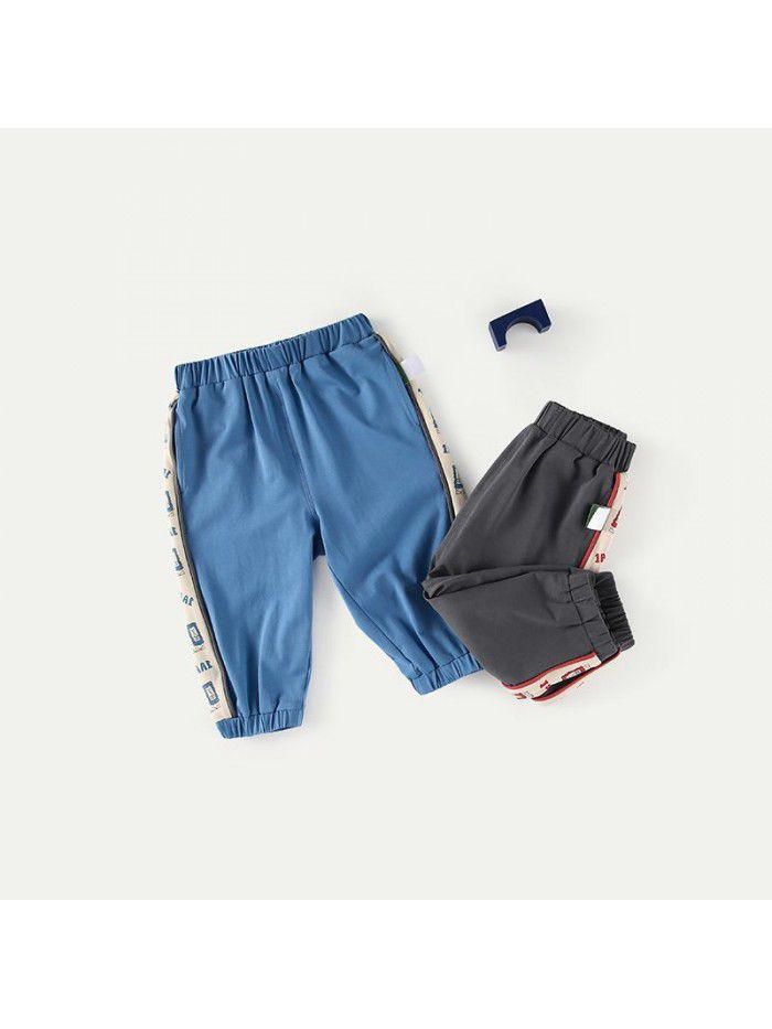 Amila Amila children's clothing baby anti mosquito pants summer thin children's fashion boys' Sports baby pants 