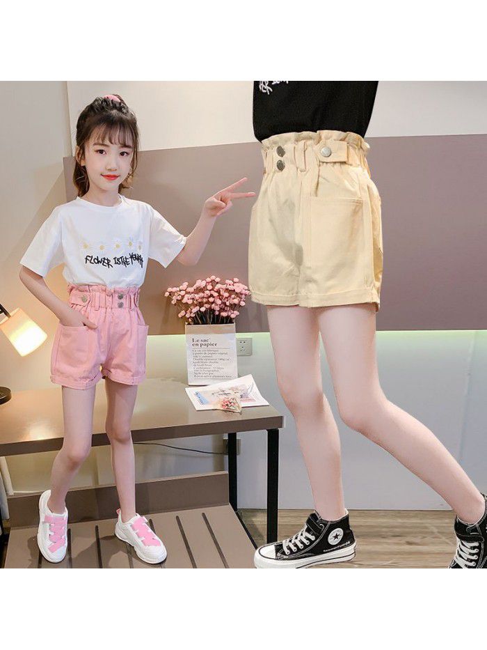 Girls' shorts summer  new Korean children's casual wear 