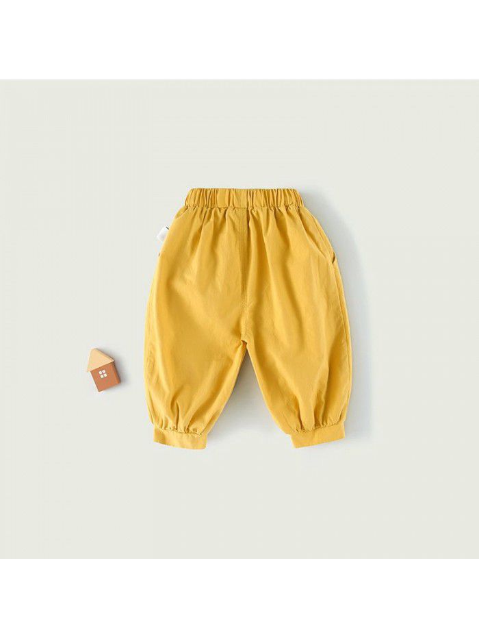 Amila children's casual pants summer thin children's breathable mosquito repellent pants baby Leggings 