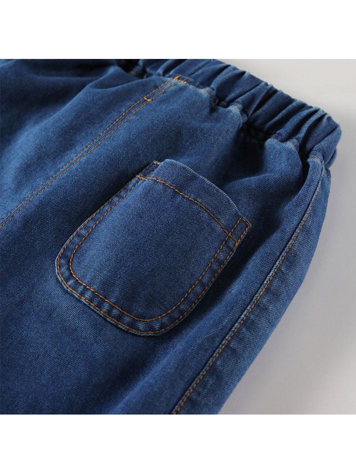 Amila children's wear  new spring dress baby girl jeans girl pants foreign style spring and autumn trousers 