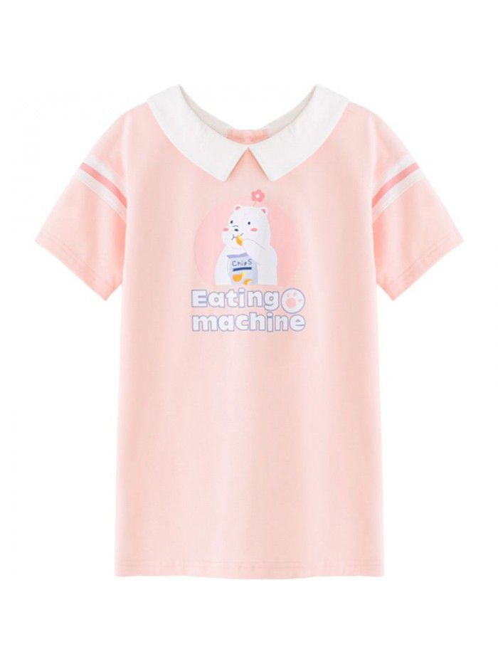 children's summer new Korean Short Sleeve printed skirt a lovely Western girl's dress 