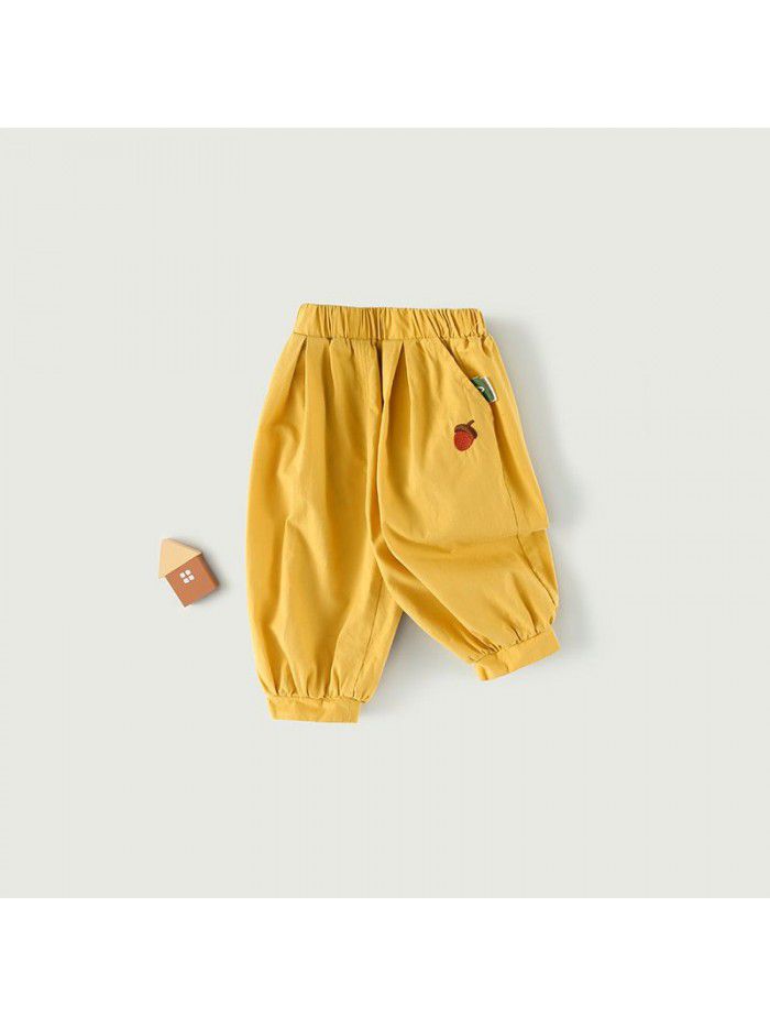 Amila children's casual pants summer thin children's breathable mosquito repellent pants baby Leggings 