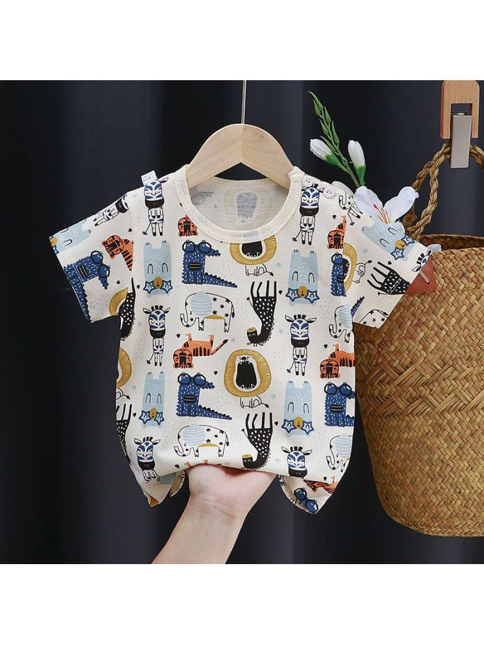 Children's short sleeve T-shirt pure cotton girls' summer baby's summer children's  boys' top 