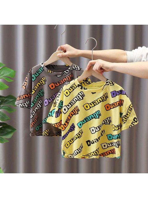 1580 boys' short sleeve T-shirt thin  summer ...