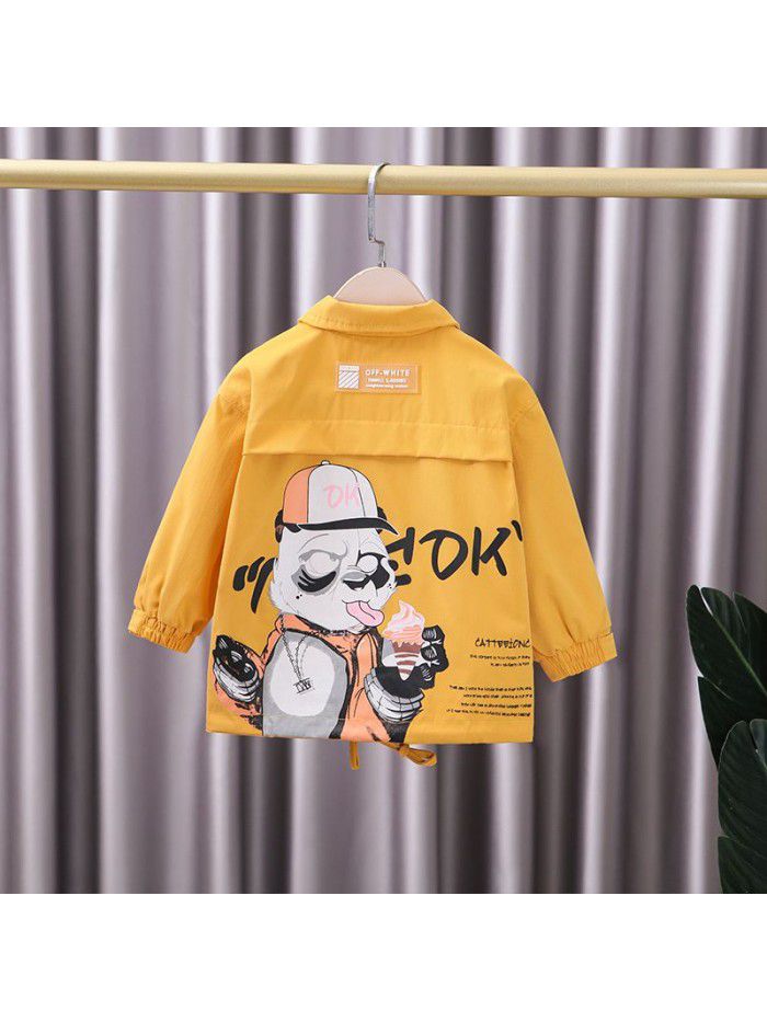 1426 boys' spring coat spring and autumn  new Korean windbreaker boys' spring and autumn coat foreign style children's wear 