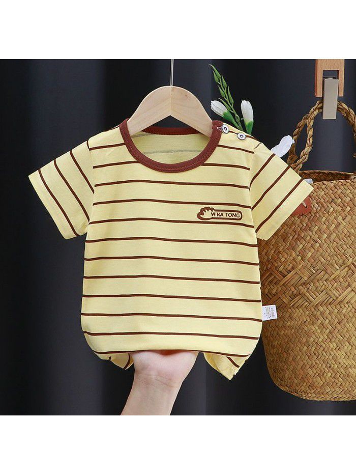 Children's short sleeve T-shirt pure cotton girls' summer baby's summer children's  boys' top 