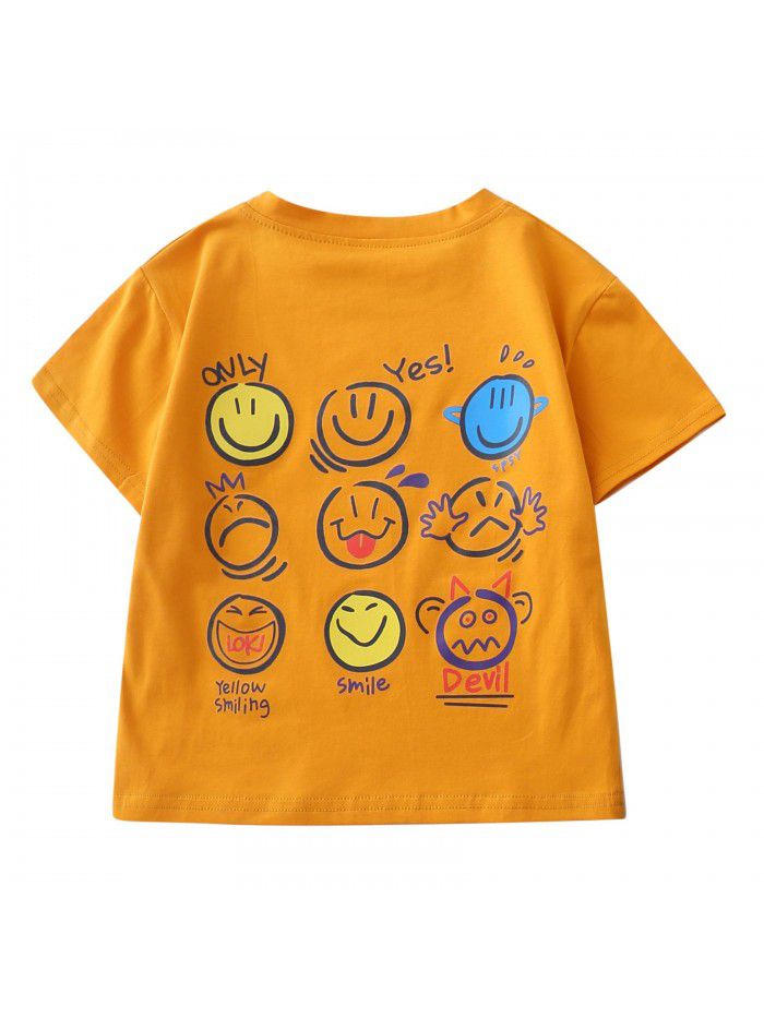 1588 boys' short sleeve T-shirt fashion in  summer new children's half sleeve kindergarten top thin 3 