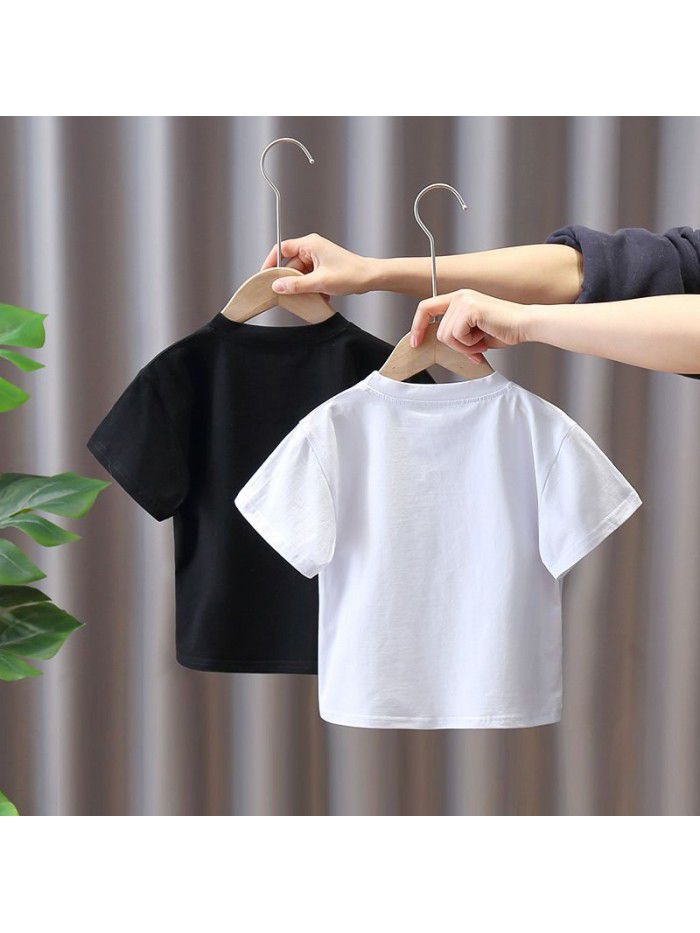 1446 children's clothing boys' T-shirt bear summer clothing  new style foreign style fashion short sleeve 3 children's treasure base shirt 