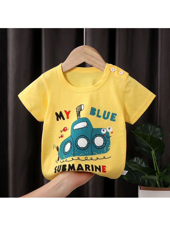 Children's short sleeve T-shirt pure cotton girls' summer baby's summer children's  boys' top 