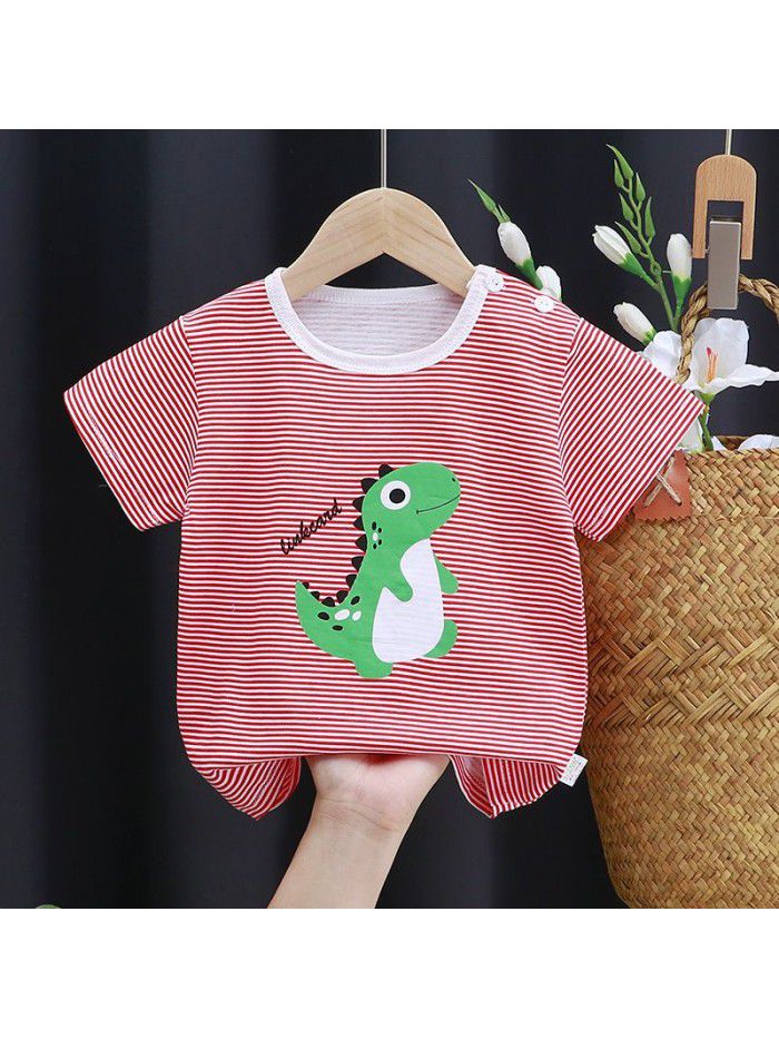 Children's short sleeve T-shirt pure cotton girls' summer baby's summer children's  boys' top 