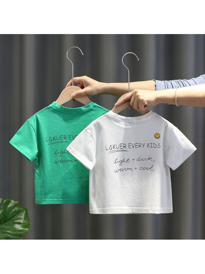 1509 boys' short sleeve T-shirt  summer new children's clothing baby 1 year old 3 baby half sleeve thin T-shirt 