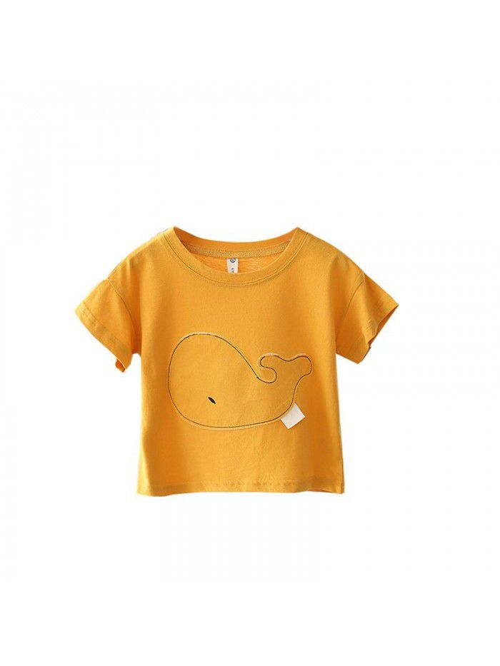 Summer  2 baby 3 half sleeve men's and women's 4 children's short sleeve children's 5 top foreign style 6 Korean fashion T-shirt 4509 