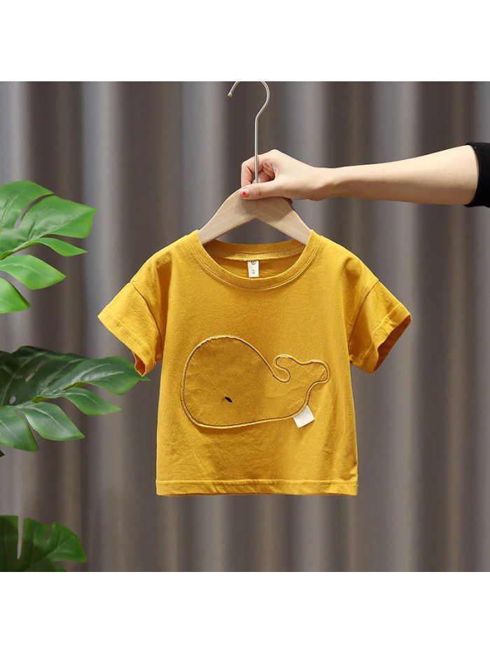 Summer  2 baby 3 half sleeve men's and women's 4 children's short sleeve children's 5 top foreign style 6 Korean fashion T-shirt 4509 