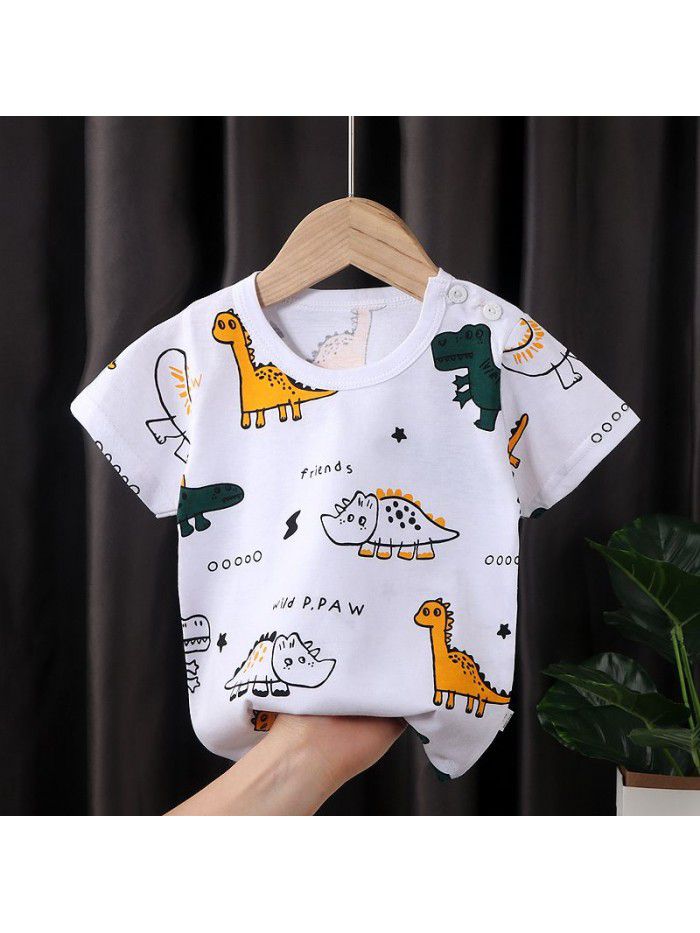 Children's short sleeve T-shirt pure cotton girls' summer baby's summer children's  boys' top 