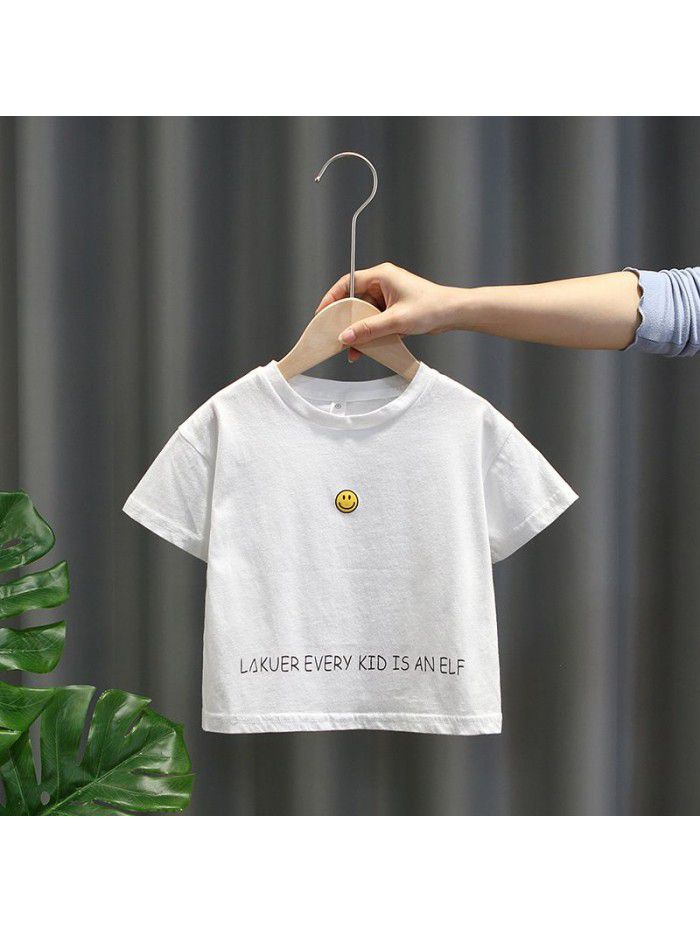 1509 boys' short sleeve T-shirt  summer new children's clothing baby 1 year old 3 baby half sleeve thin T-shirt 