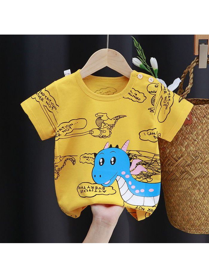 Children's short sleeve T-shirt pure cotton girls' summer baby's summer children's  boys' top 