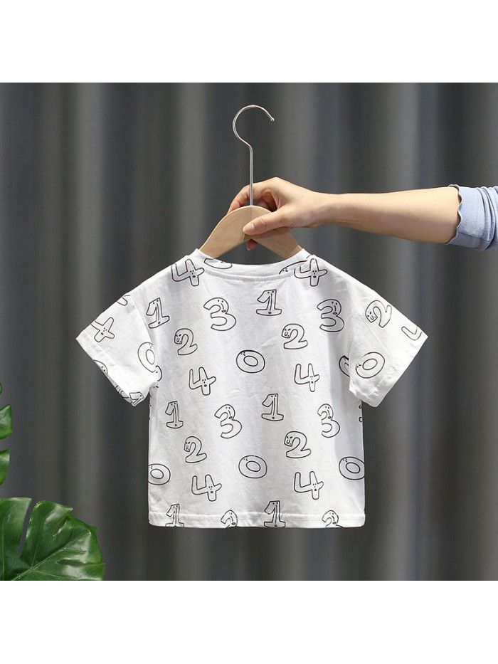 1505 Baby Short Sleeve T-Shirt  new boys' thin children's summer wear children's fashion children's top half sleeve men's T-shirt 